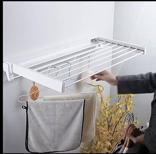 Woolite aluminum collapsible cheap wall drying rack